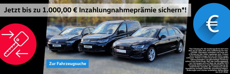 Inzahlungnahmeprämie - Bild mit drei schwarzen Autos